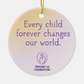 Trisomy 18 Foundation Personalized Ornament (Voorkant)