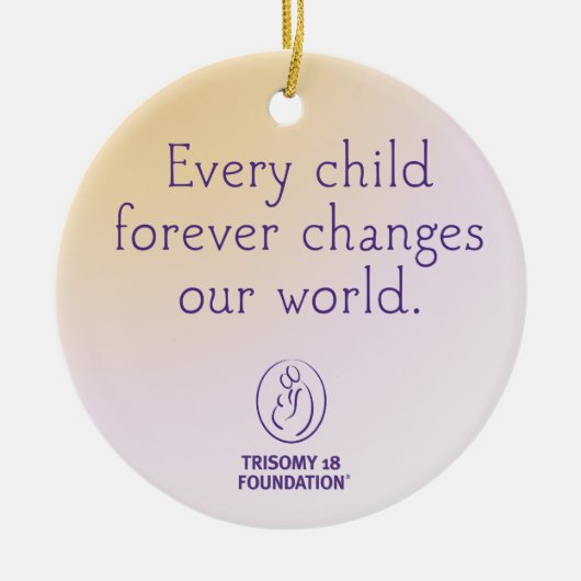 Trisomy 18 Foundation Personalized Ornament (Voorkant)