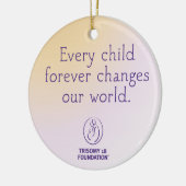 Trisomy 18 Foundation Personalized Ornament (Links)
