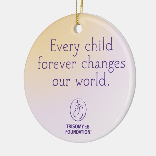 Trisomy 18 Foundation Personalized Ornament (Links)