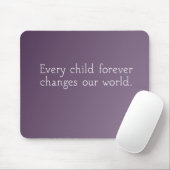 Trisomy 18 Foundation Quote - Paarse Mousepad Muismat (Met muis)