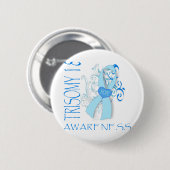 TRISOMY 18, TRISOMY 18 BEWUSTMAKING RONDE BUTTON 5,7 CM (Voorkant /achterkant)