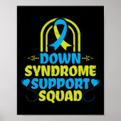 Trisomy 21 Down Syndrome Support Squad Ribbon Poster (Voorkant)
