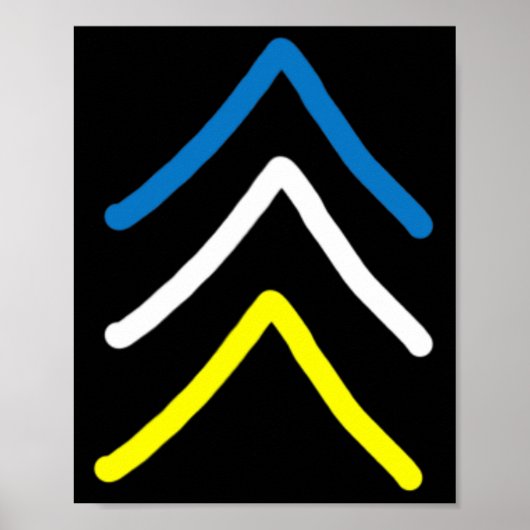 Trisomy 21 Down Syndroom Drie chromosoompijlen Poster (Voorkant)