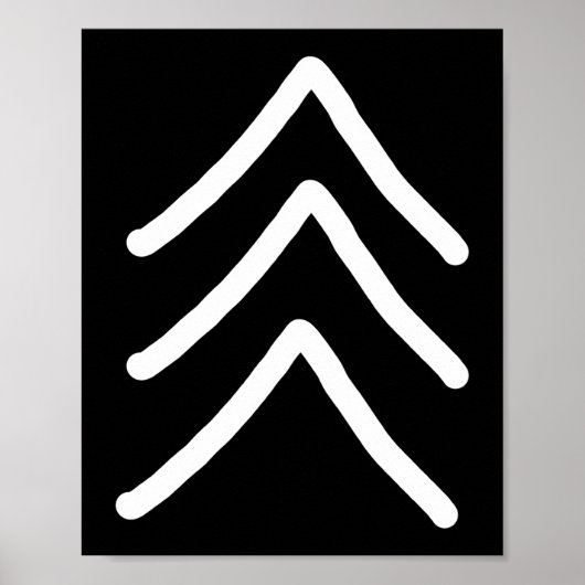 Trisomy 21 Down Syndroom Drie chromosoompijlen Poster (Voorkant)