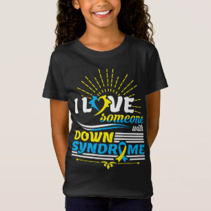 Trisomy 21 Ik hou van iemand met downsyndroom T-shirt