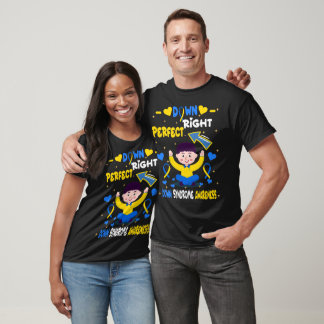 Trisomy 21-inch perfecte wereld-onderste syndroom t-shirt