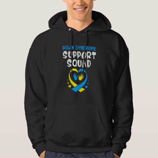 Trisomy 21 Support Squad Down Syndrome Awareness Hoodie (Voorkant)