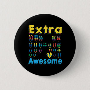 Trisomy 21 xx Extra Chromosoommeisjes Wereldondera Ronde Button 5,7 Cm