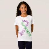 Trisomy 8 Awareness Ribbon T-shirt (Voorkant volledig)