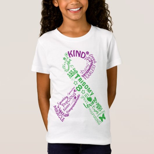 Trisomy 8 Awareness Ribbon T-shirt (Voorkant)