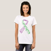 Trisomy 8 Awareness Ribbon T-shirt (Voorkant volledig)