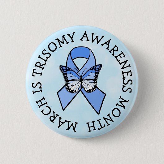 Trisomy Awareness Ribbon Button (Voorkant)
