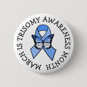 Trisomy Awareness Ribbon Button (Voorkant)