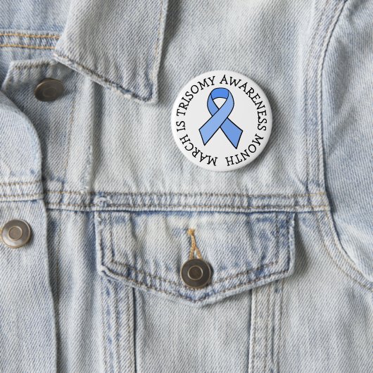 Trisomy Awareness Ribbon Button (In situ)