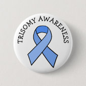 Trisomy Awareness Ribbon Button (Voorkant)
