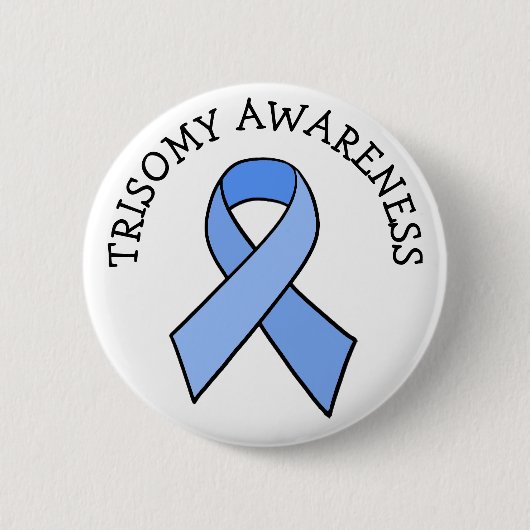Trisomy Awareness Ribbon Button (Voorkant)