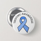 Trisomy Awareness Ribbon Button (Voorkant /achterkant)