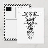 tristack van trichrome briefkaart (Voorkant / Achterkant)