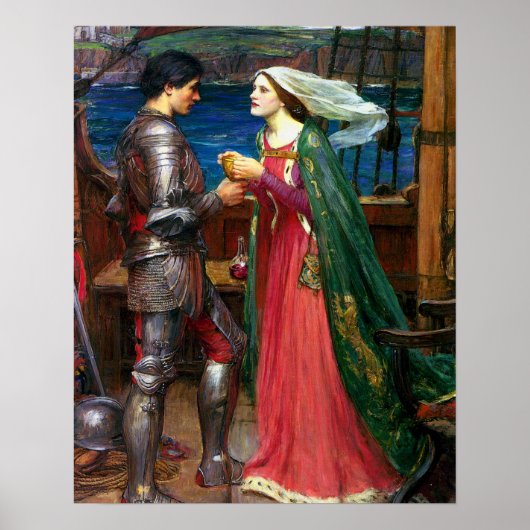 Tristan and Isolde, c. 1916 by John Waterhouse Poster (Voorkant)
