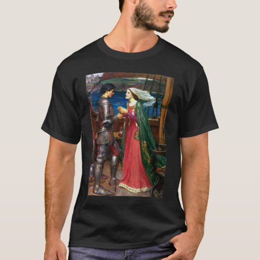 Tristan and Isolde, c. 1916 by John Waterhouse T-shirt (Voorkant)