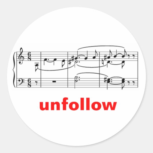 Tristan Chord Unfollow Ronde Sticker (Voorkant)