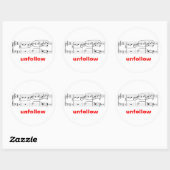Tristan Chord Unfollow Ronde Sticker (Vel)