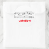Tristan Chord Unfollow Ronde Sticker (Tas)