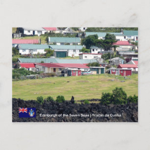 Tristan da Cunha Briefkaart. Echte foto van Edinbu Briefkaart