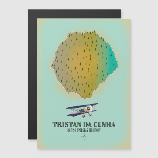Tristan da Cunha British Overseas Territory Map (Voorkant / Achterkant)
