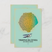 Tristan da Cunha British Overseas Territory Map (Voorkant / Achterkant)