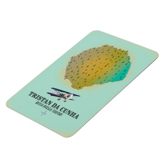 Tristan da Cunha British Overseas Territory Map Magneet (Linkerzijde)