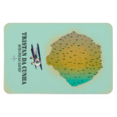 Tristan da Cunha British Overseas Territory Map Magneet (Horizontaal)