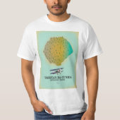 Tristan da Cunha British Overseas Territory Map T-shirt (Voorkant)