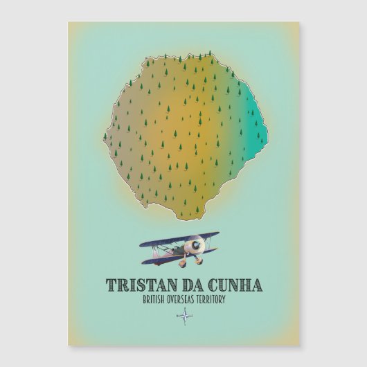 Tristan da Cunha Brits overzees gebied kaart (Voorkant)