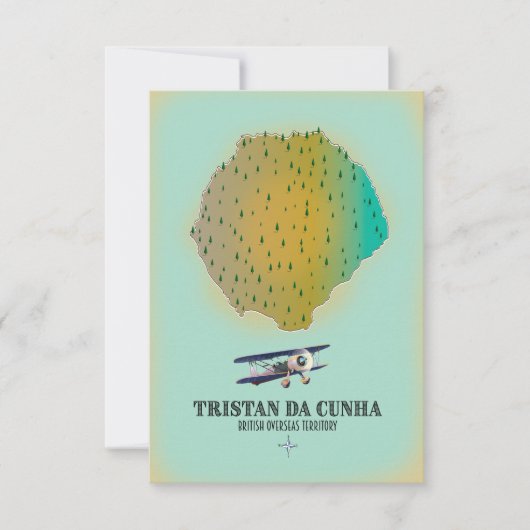 Tristan da Cunha Brits overzees gebied kaart (Voorkant)