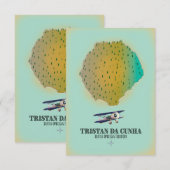 Tristan da Cunha Brits overzees gebied kaart (Voorkant / Achterkant)