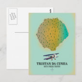 Tristan da Cunha Brits overzees gebied kaart (Voorkant / Achterkant)