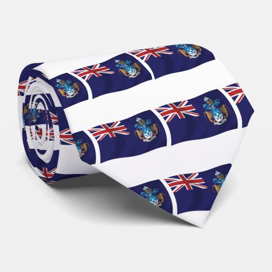Tristan Da Cunha Flag Stropdas (Opgerold)