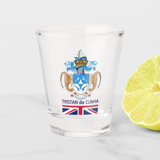 Tristan da Cunha Shot Glas (Voorkant)
