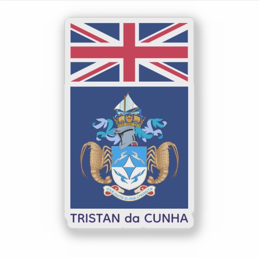 Tristan da Cunha Sticker (Voorkant)