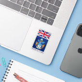 Tristan da Cunha Sticker (Laptop met iPhone)