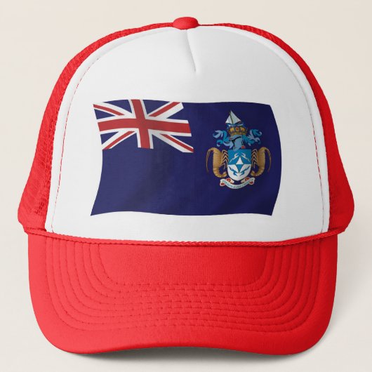 Tristan da Cunha Vlag Hoed Trucker Pet (Voorkant)