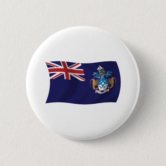 Tristan da Cunha Vlag Knop Ronde Button 5,7 Cm (Voorkant)