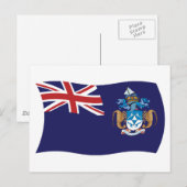 Tristan Da Cunha Vlag Postkaart (Voorkant / Achterkant)