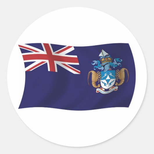 Tristan da Cunha Vlag Sticker (Voorkant)