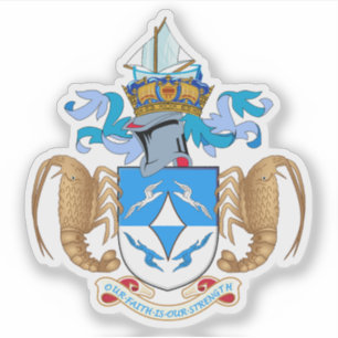 Tristan da Cunha-wapen, Brits Oversee Sticker