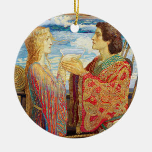 Tristan en Isolde, ca. 1912 door John Duncan Keramisch Ornament