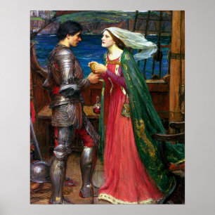 Tristan en Isolde, circa 1916 door John Waterhouse Poster