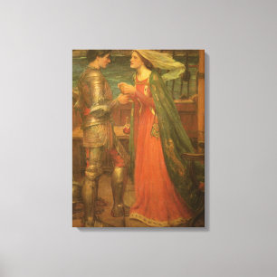Tristan en Isolde door John William Waterhouse Canvas Afdruk